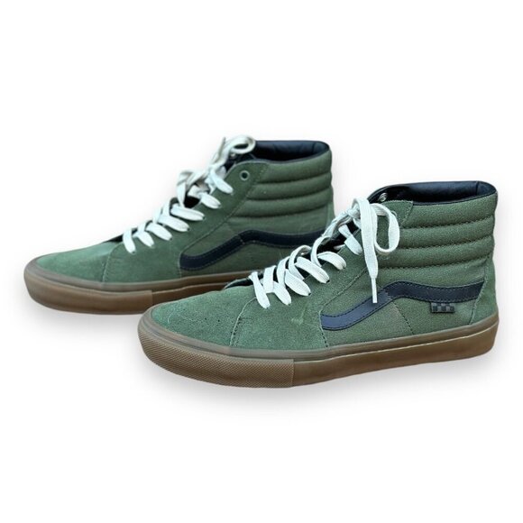Vans Sk8-Hi MTE Collection Green Suede HighTops Insulated Interior Men Size 10.5 - Picture 3 of 16